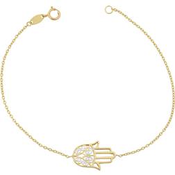 Kool Hamsa Bracelet - Gold/White Gold