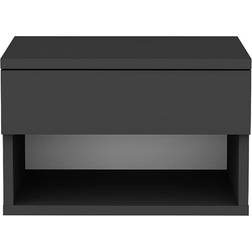 Jamot Floating Anthracite Bedside Table 12.5x17.5"