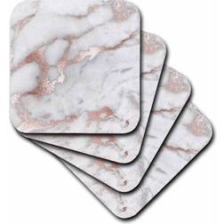 3DRose Image of Chic Gray Trendy Copper Coaster 4