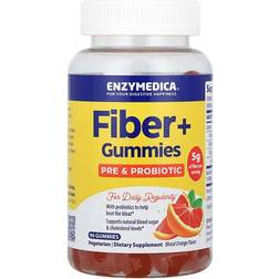 Enzymedica Fiber+ Gummies Pre & Probiotic Blood - Orange 90 Stk.