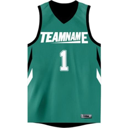 KXK Custom Reversible Basketball Jersey - Black/Green