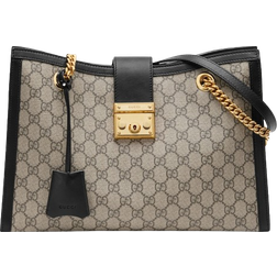 Gucci Padlock Medium Shoulder Bag - Beige/Ebony
