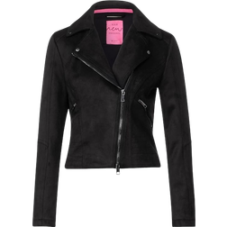 Street One Velor Biker Jacket - Black