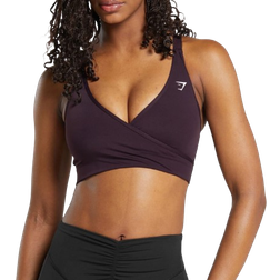 Gymshark Wrap Sports Bra - Plum Brown