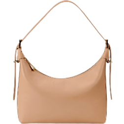 Gigi New York Blake Zip Leather Shoulder Bag - Cappuccino