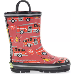 Western Chief Kid's Fire Truck Rescue Tread Loop Boot - Red