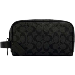 Coach Small Travel Kit In Signature Canvas - Gunmetal/Charcoal/Black