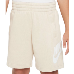 Nike Big Kid's French Terry Shorts - Sanddrift/White (FD2997-126)