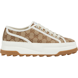 Gucci GG Canvas Low-Top Platform W - Beige/Ebony