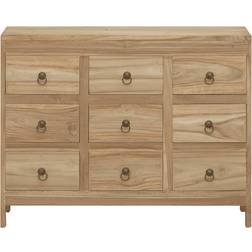 vidaXL Solid Wood Teak Natural Kommode 80x55.1cm