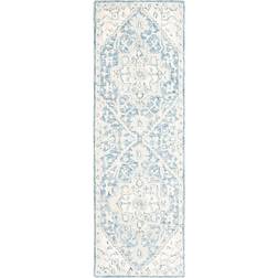 Safavieh Micro-Loop Collection Blue, White 27.6x156"