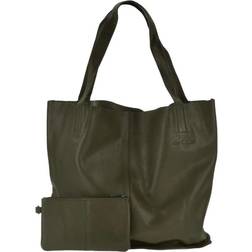 Greenburry Carmen Leather Shopper Bag - Olive