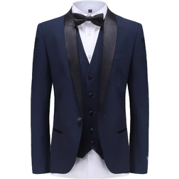 Braveman Premium Slim Fit 3-Piece Tuxedo - Navy
