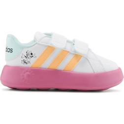 Adidas Infant Grand Court Minnie Tennis Sportswear Shoes - Cloud White/Spark/Pulse Magenta