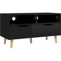 vidaXL 326784 High Gloss Black Fernsehschrank 90x48.5cm