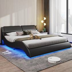 Dictac Bed Frame With RGB LED Lights Queen