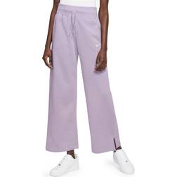 Nike Women's Sportswear Phoenix Fleece High-Waisted Wide-Leg Tracksuit Bottoms - Violet Mist/Sail