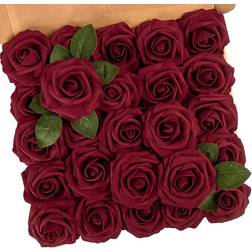 Birthday Flowers, Flowers for Weddings, Love Flowers 25Pcs Fake Flowers Roses Assorted Flower Bouquet 25