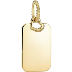 Pandora Engravable Rectangle Tag Pendant - Gold
