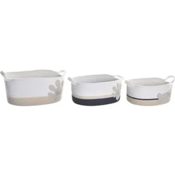 Dkd Home Decor Basket Set White/Cream/Dark Grey Kurv 60cm 3st