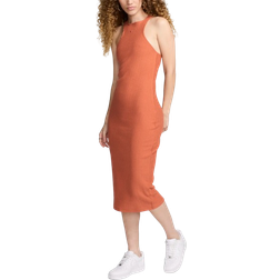 Nike Sportswear Chill Knit Slim Sleeveless Ribbed Midi Dress - Burnt Sunrise