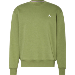 Nike Men's Jordan Brooklyn Fleece Crewneck Sweatshirt - Sky J Light Olive/White