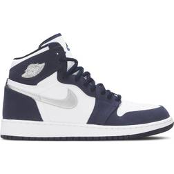 Nike Air Jordan 1 Retro High CO.JP GS - White/Midnight Navy/Metallic Silver