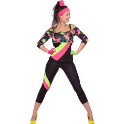Wilbers Karnaval 80s Retro Aerobic Fitness Outfit Women's Costume