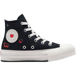 Converse Kid's Chuck Taylor All Star EVA Lift Platform Y2K Heart High Top - Black/Vintage White