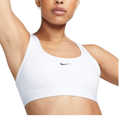 Nike Swoosh Light Support Women's Non Padded Sports Bra - White/Black