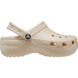 Crocs Classic Platform Glitter Clog - Vanilla