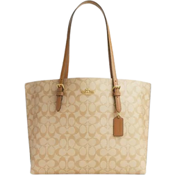 Coach Mollie Tote Bag In Signature Canvas - Gold/Lt Khaki/Lt Saddle