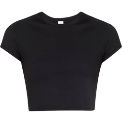 Alo Alosoft Crop Finesse T-shirt - Black