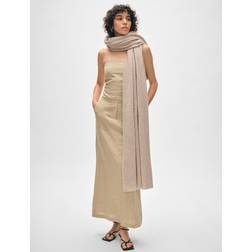 White + Warren Cashmere Travel Wrap Scarf One Size Sand Wisp Heather