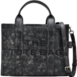 Marc Jacobs The Distressed Leather Medium Tote Bag - Black