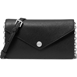 Michael Kors Small Saffiano Leather Envelope Crossbody Bag - Black