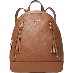 Michael Kors Brooklyn Medium Pebbled Leather Backpack - Luggage