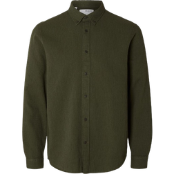 Selected Button Down Shirt - Forest Night