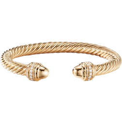 David Yurman Classic Cablespira Bracelet 7mm - Gold/Diamonds