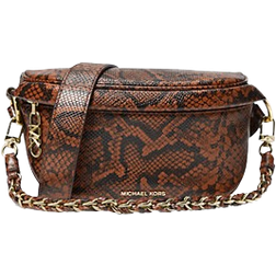 Michael Kors Slater Extra Small Snake Embossed Leather Sling Pack - Brown