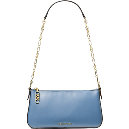 Michael Kors Empire Medium Leather Chain Link Pochette - French Blue