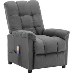 vidaXL Massage Recliner Light Gray