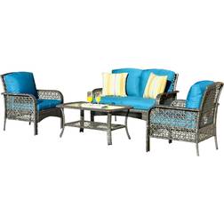 Ovios 4 Piece Outdoor Lounge Set