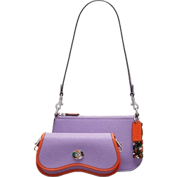 Coach Wavy Double Pouch Bag - Iris/Sun Orange