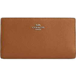 Coach Slim Zip Wallet - Silver/Light Saddle