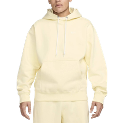 Nike Men's Solo Swoosh Fleece Pullover Hoodie - Alabaster/White