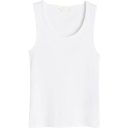 H&M Ribbed Vest Top - White