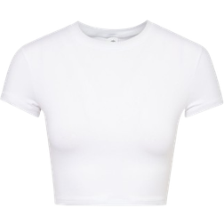 Alo Alosoft Crop Finesse Short Sleeve Top - White