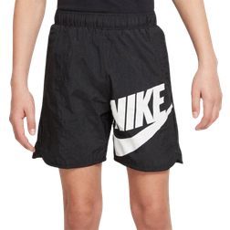 Nike Big Kid's Sportswear Woven Shorts - Black/White
