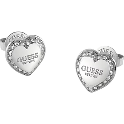 Guess Earrings Fine Heart - Silver/Transparent